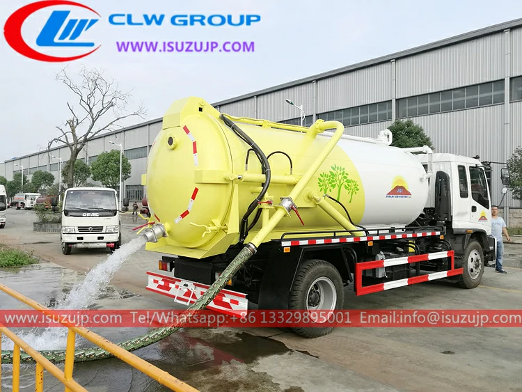 Isuzu FTR 12 ton sewage pump truck Uganda