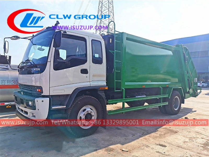 Isuzu FTR 12T rear load garbage truck exported to Kuwait