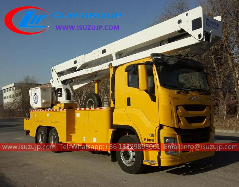 Isuzu FVZ truck with boom lift for sale Azerbaijan