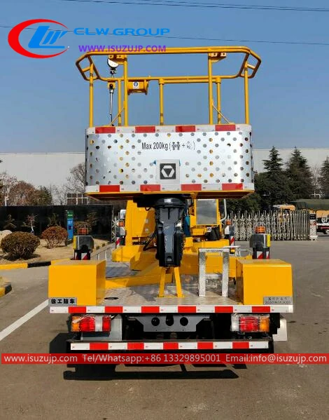 Isuzu NHR 20meters telescopic boom lift truck Kazakhstan