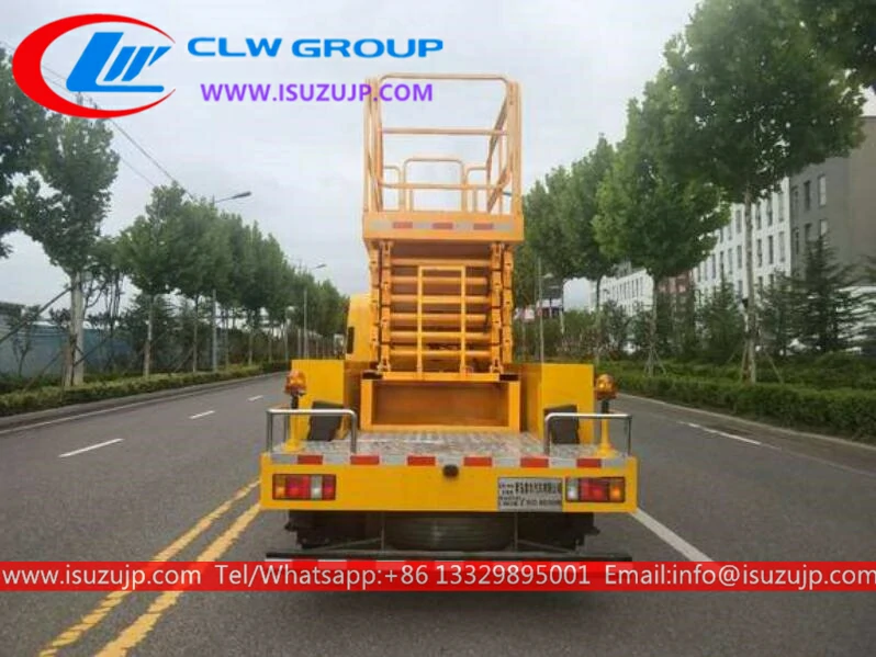 Isuzu scissor lift platform truck Vietnam