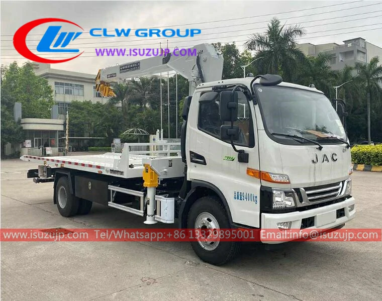 JAC 3T flatbed wrecker crane Cambodia