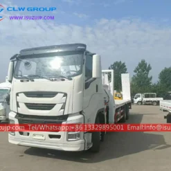 10 wheel Isuzu flat deck truck with crane for sale