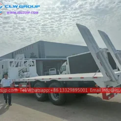 10 wheel Isuzu flatbed mounted crane