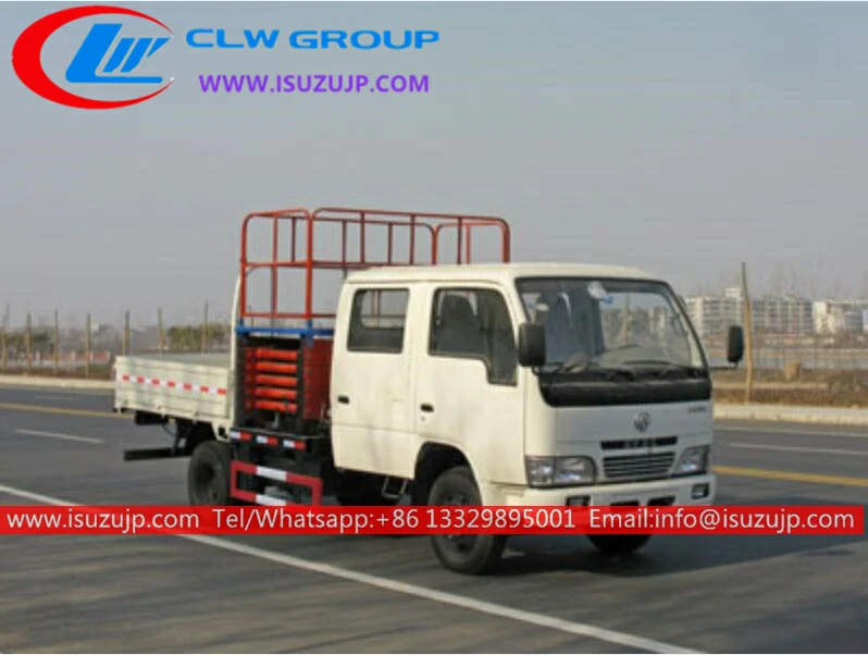 Dongfeng 12meters scissor lift box truck for sale Central Africa