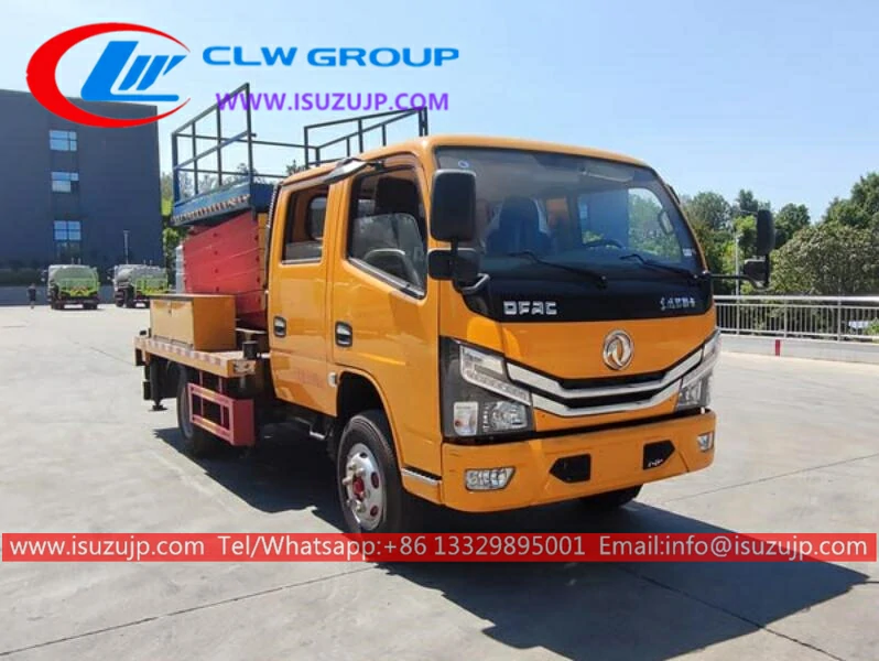 Dongfeng 14meters scissor lift pump truck Brunei