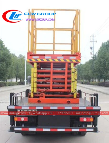Dongfeng 8 meters truck mounted scissor lifts the Cook Islands
