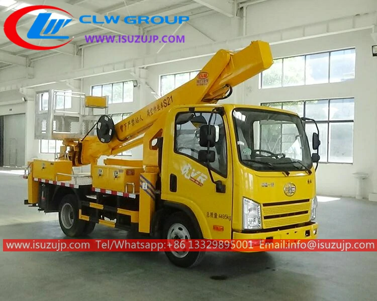 FAW 16m aerial bucket truck for sale Cape Verde