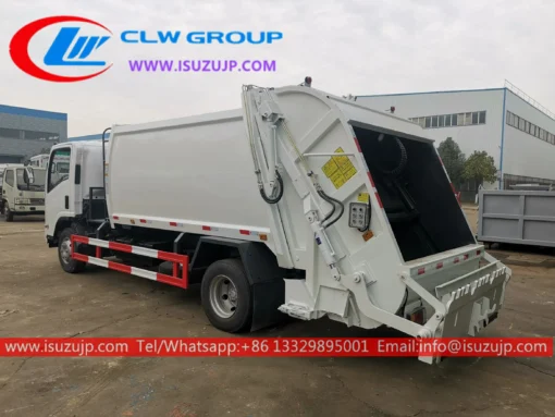 ISUZU ELF 5mt caminhão de lixo de carga traseira para venda