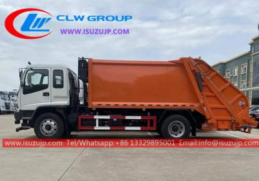 Camión de basura con cargador trasero ISUZU FVR 12cbm