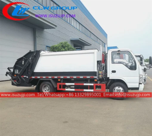 ISUZU NHR 6 cube garbage compactor truck para sa pagbebenta