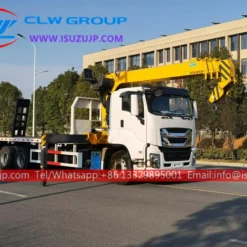 Isuzu GIGA 16T flat bed crane