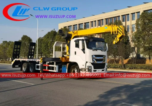 Isuzu GIGA 16T flat bed crane