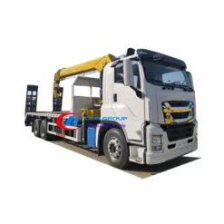 Isuzu GIGA 16T flatbed truck with crane for sale