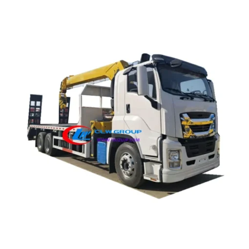 Isuzu GIGA 16T flatbed truck na may crane na ibinebenta