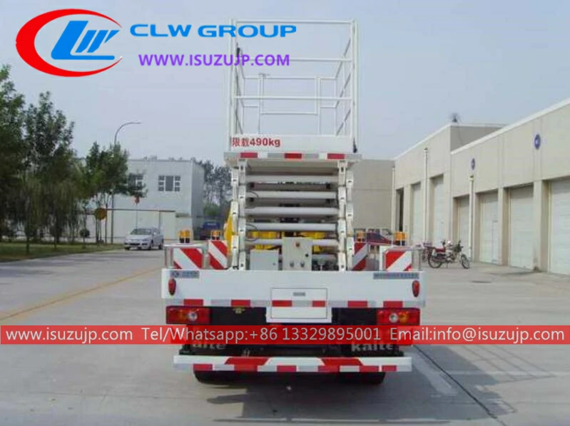 JMC 15meters scissor lift box truck for sale Guinea