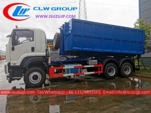 10 tairi ISUZU VC61 18 mita za ujazo ndoano loader lori