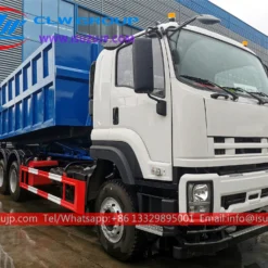 10 tyre ISUZU VC61 18 ton hook lift dumpster truck for sale