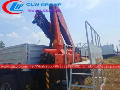 12 gurudumu ISUZU GIGA knuckle boom crane inauzwa