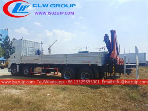 12 wheel ISUZU GIGA lorry mounted crane