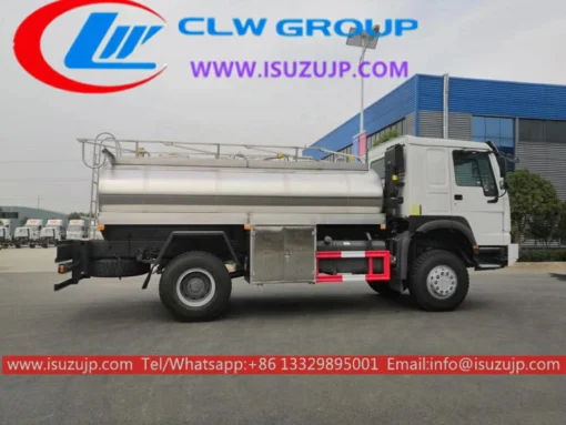 4WD ISUZU FTR FVR stainless steel off road tanker bahan bakar