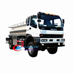 4WD ISUZU FTR FVR stainless steel off road fuel truck