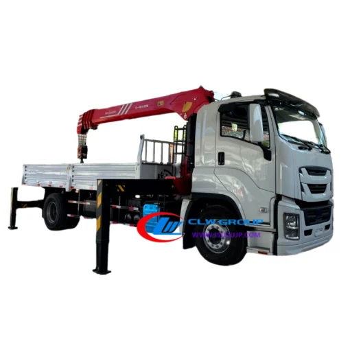 Ibinebenta ang 4x2 ISUZU GIGA 10 toneladang crane truck