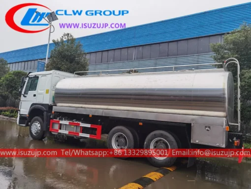 ISUZU GIGA 20000L شاحنة خزان الحليب السائبة الفولاذ المقاوم للصدأ