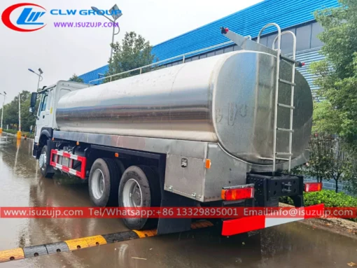 ISUZU GIGA 5000gallons स्टेनलेस स्टील दूध भंडारण टैंकर