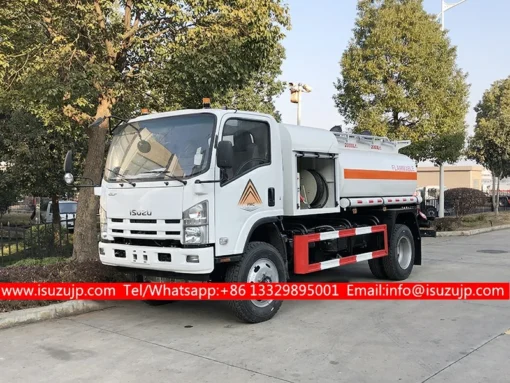 4x4 Isuzu ELF barcha erlarda 4000 litr moy quyish mashinasi