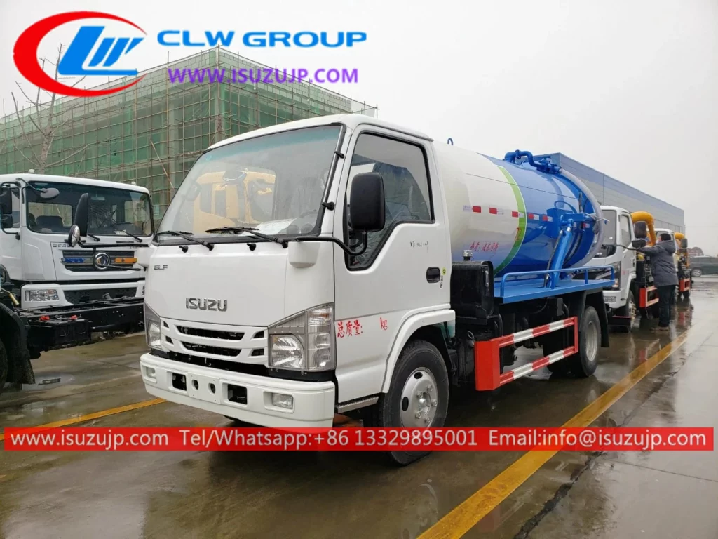 Isuzu 5cbm sewer vacuum truck