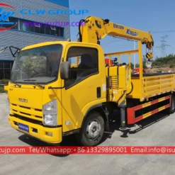 Isuzu NQR 190hp 5 ton boom truck for sale