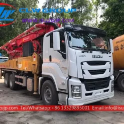 10 wheel Isuzu GIGA 52meters concrete boom pump for sale