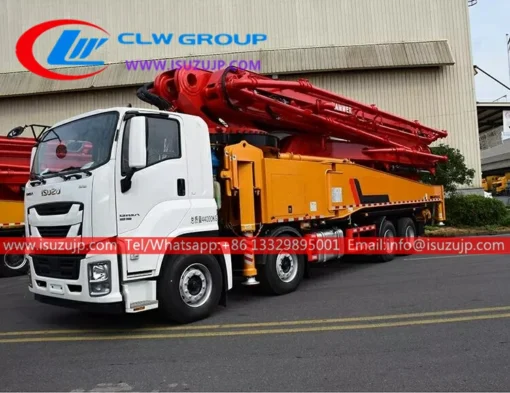 12 gurudumu Isuzu GIGA 62meters saruji boom lori