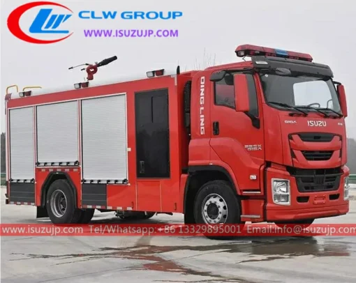 4x2 ISUZU GIGA 6 ton water tender foam fire engine dijual Indonesia