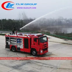 4x2 ISUZU GIGA 6 ton water tender foam fire fighter truck for sale Indonesia