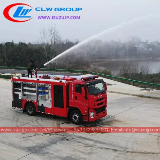 4x2 ISUZU GIGA 6 na toneladang water tender foam fire fighter truck na ibinebenta sa Indonesia