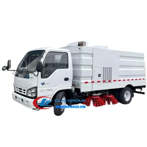 ISUZU 120HP รถบรรทุกติดรถกวาดถนนมาเลเซีย