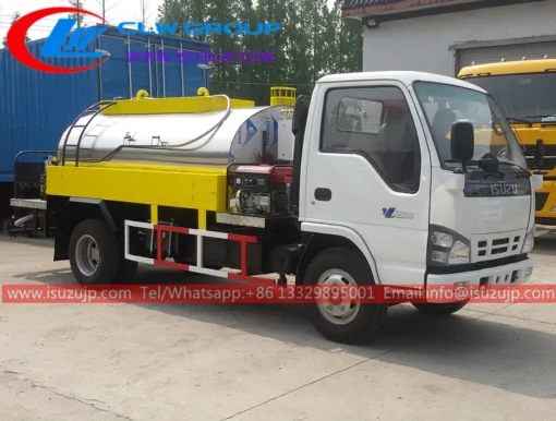 ISUZU 3000litros pulverizador distribuidor de asfalto para venda Filipinas