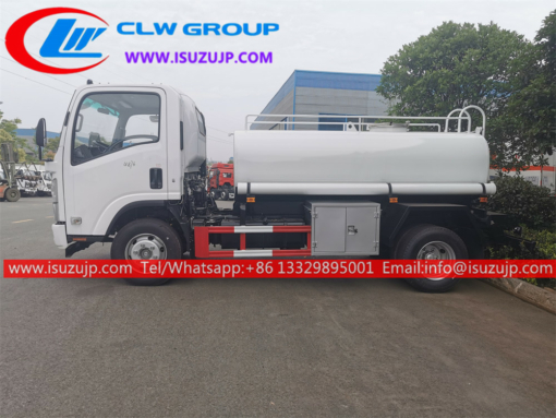 Bán xe tải phân phối cấp nước tinh khiết ISUZU ELF 5000 lít Ethiopia (2)