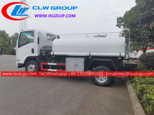 Bán xe tải phân phối cấp nước tinh khiết ISUZU ELF 5000 lít Ethiopia (3)