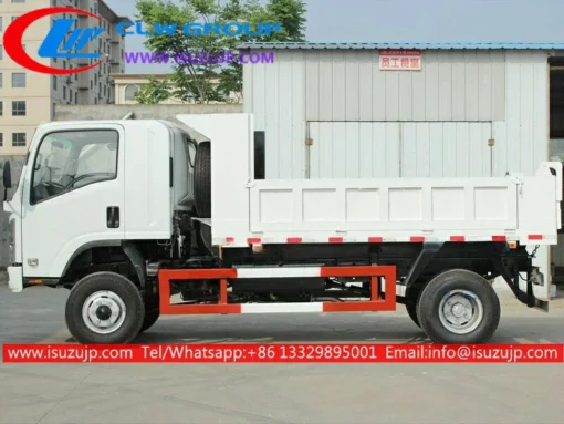 4 wheel drive ISUZU NQR 5m3 military tipper truck for sale