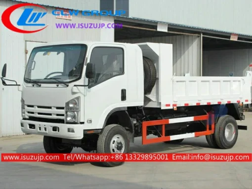 4 wheel drive ISUZU NQR 6 na toneladang military tipper truck na ibinebenta