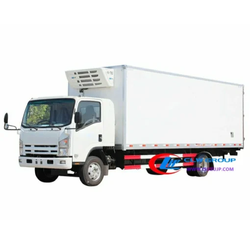 स्लीपिंग केबिन के साथ इसुजु ईएलएफ 7 टन फिश फ्रीजर ट्रक