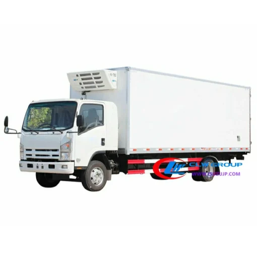 স্লিপিং কেবিন সহ Isuzu ELF 7টন ফিশ ফ্রিজার ট্রাক